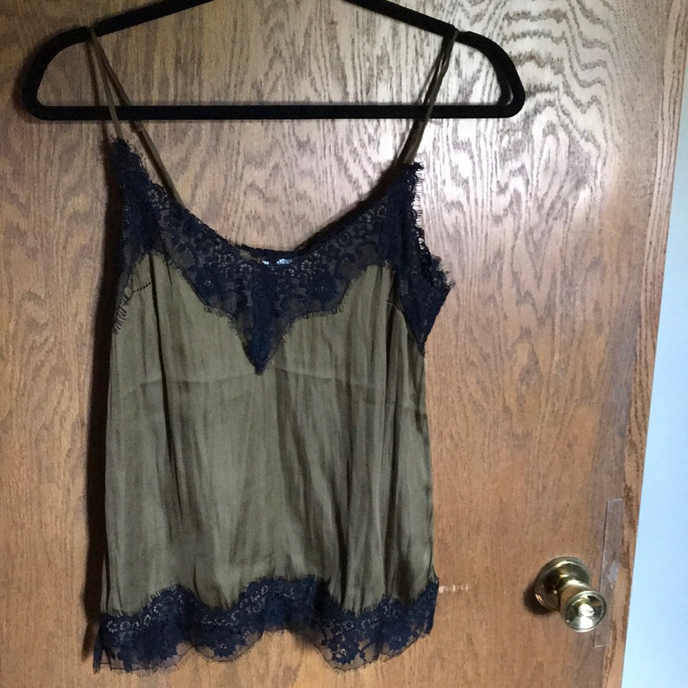 H&M Khaki Lingerie Tank Top